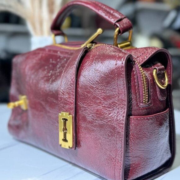 Imperial Elegance – Genuine Leather Bag with Two Straps - Picture 5 of 5